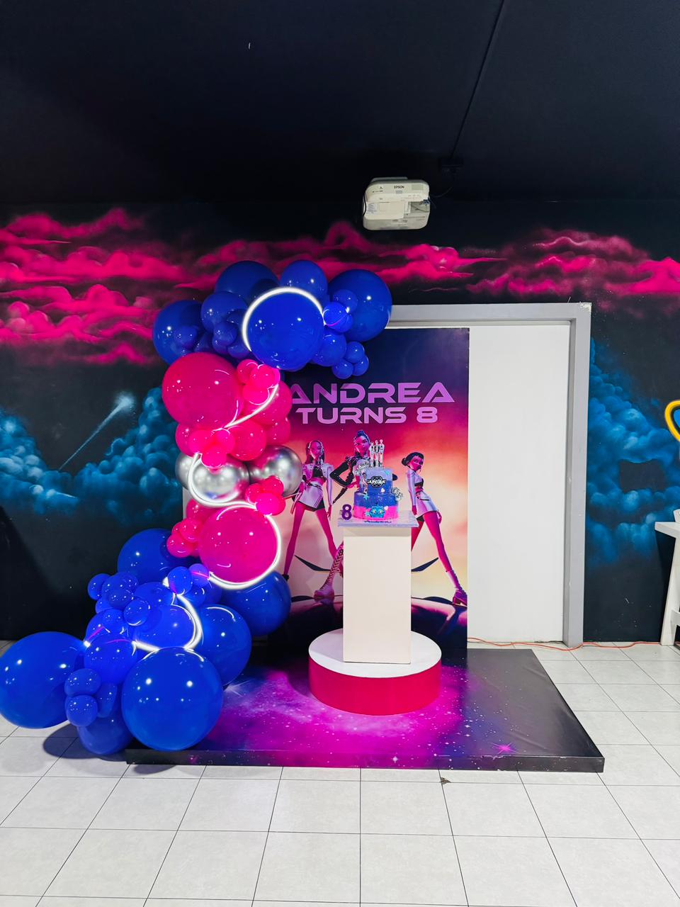 Decoración para evento de bautizo.